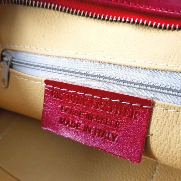 Vera Pelle (Made in Italy) Genuine Leather Satchel Handbag - Picture 8 of 13